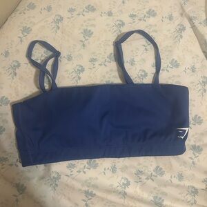 Gymshark court blue bandeau sports bra
